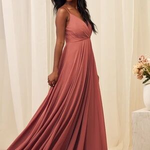 Lulus All About Love Rusty Rose Maxi Dress